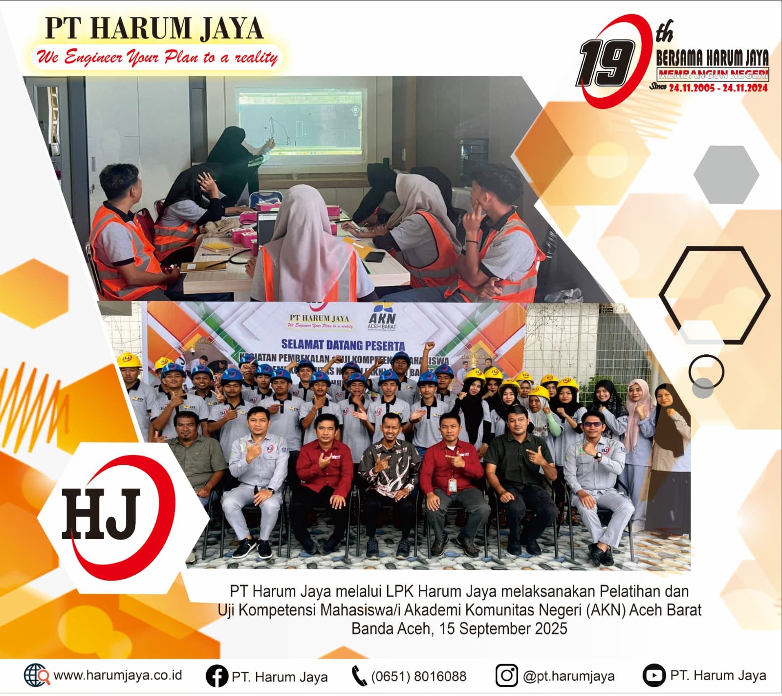 Pelatihan dan Uji Kompetensi LPK Harum Jaya Bersama AKN Aceh Barat Tahun 2025