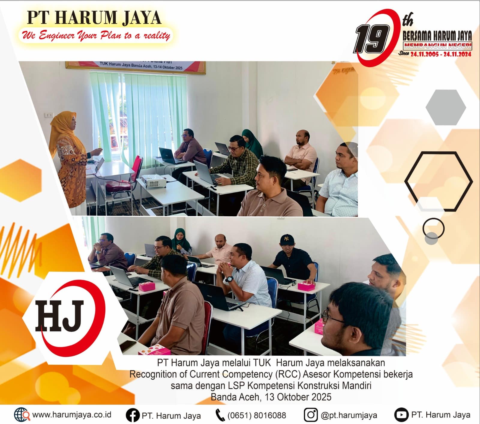 PT Harum Jaya Gelar RCC Asesor Kompetensi Banda Aceh